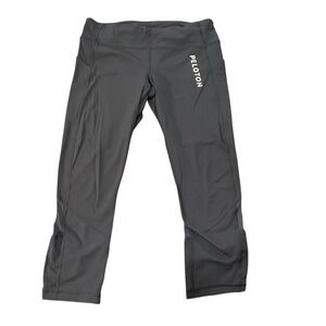 Lululemon Peloton Women's‎ Black Athletic Crop Leggings Pants Size 8 Pockets